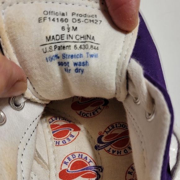 Vintage Grasshoppers Keds a red flowe Grand Champ 6 1/2 M Purple Sneaker lace up - Picture 8 of 8